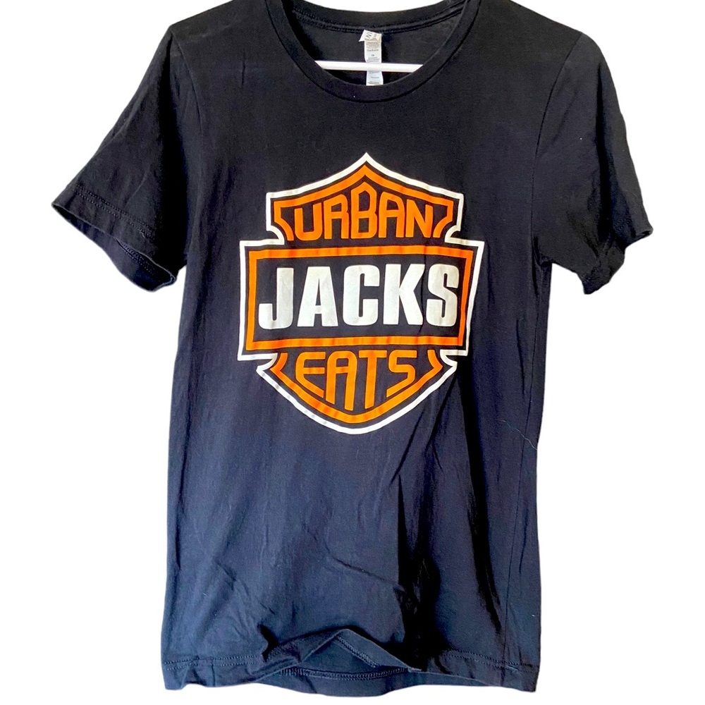 Retro Jacks Urban Eats HARLEY Davidson Logo Motif Restaurant Men’s S T-Shirt